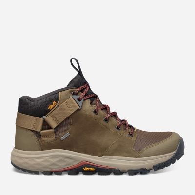 Teva Grandview GTX - Men's Teva Boots - Dark Olive | India (POYN52738)